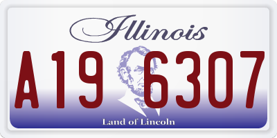 IL license plate A196307