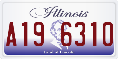 IL license plate A196310