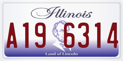 IL license plate A196314
