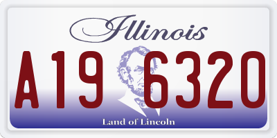 IL license plate A196320