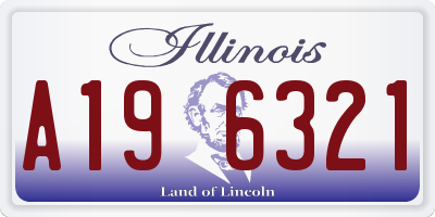 IL license plate A196321