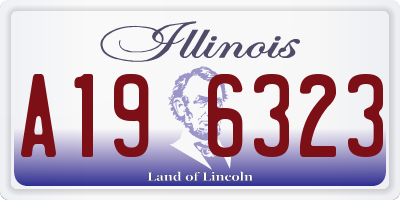 IL license plate A196323