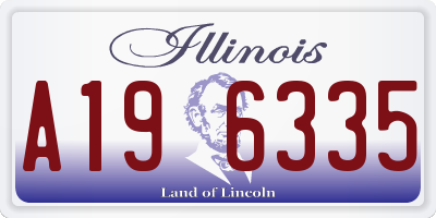 IL license plate A196335