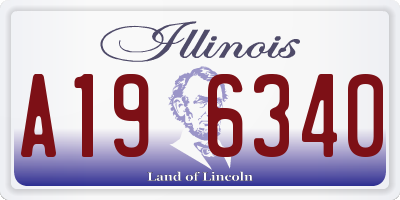 IL license plate A196340
