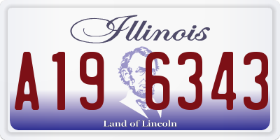 IL license plate A196343
