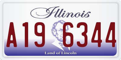 IL license plate A196344