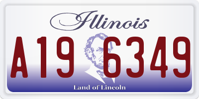 IL license plate A196349