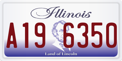 IL license plate A196350