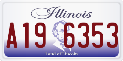 IL license plate A196353