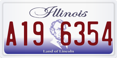 IL license plate A196354