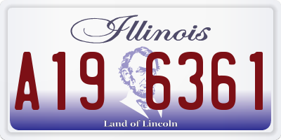 IL license plate A196361