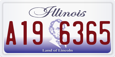 IL license plate A196365
