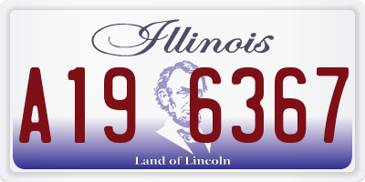 IL license plate A196367