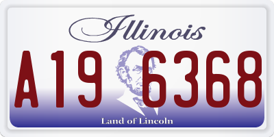 IL license plate A196368