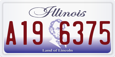 IL license plate A196375