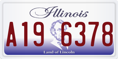 IL license plate A196378