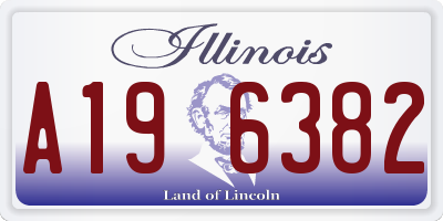 IL license plate A196382