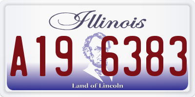IL license plate A196383
