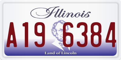 IL license plate A196384