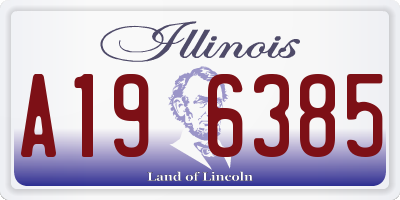 IL license plate A196385