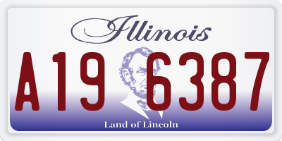 IL license plate A196387