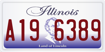 IL license plate A196389