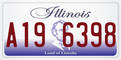 IL license plate A196398