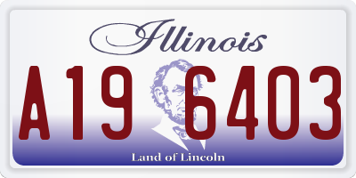 IL license plate A196403