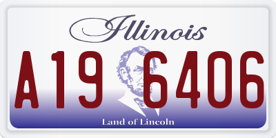 IL license plate A196406
