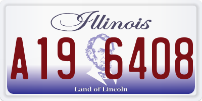 IL license plate A196408