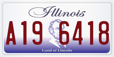 IL license plate A196418