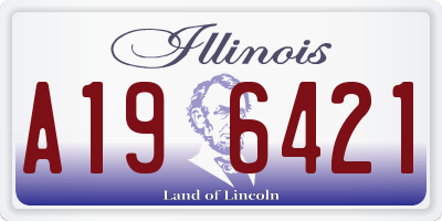 IL license plate A196421
