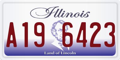 IL license plate A196423