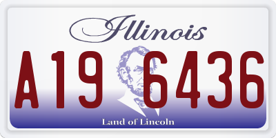 IL license plate A196436