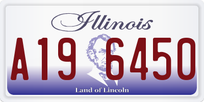 IL license plate A196450