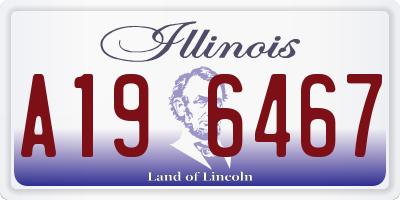 IL license plate A196467