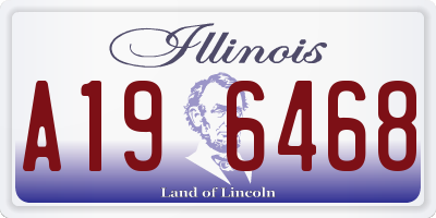 IL license plate A196468