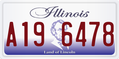 IL license plate A196478