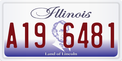 IL license plate A196481