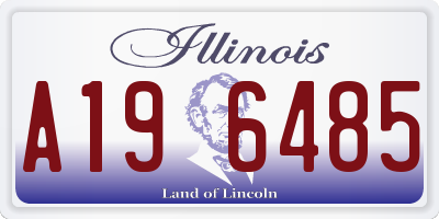 IL license plate A196485