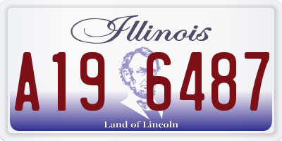 IL license plate A196487