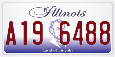 IL license plate A196488