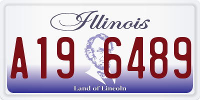 IL license plate A196489