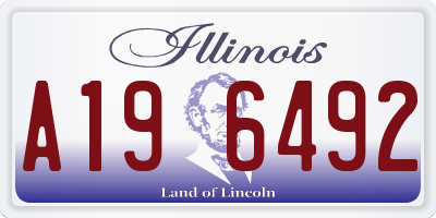 IL license plate A196492