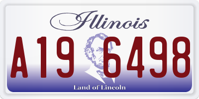 IL license plate A196498