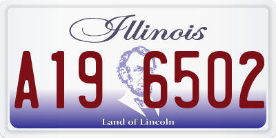 IL license plate A196502