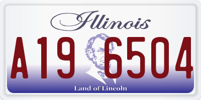 IL license plate A196504