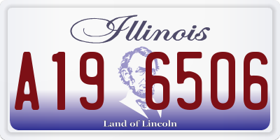 IL license plate A196506