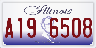 IL license plate A196508
