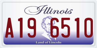 IL license plate A196510